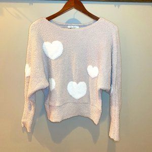 Jessica Simpson Fuzzy Heart Sweater